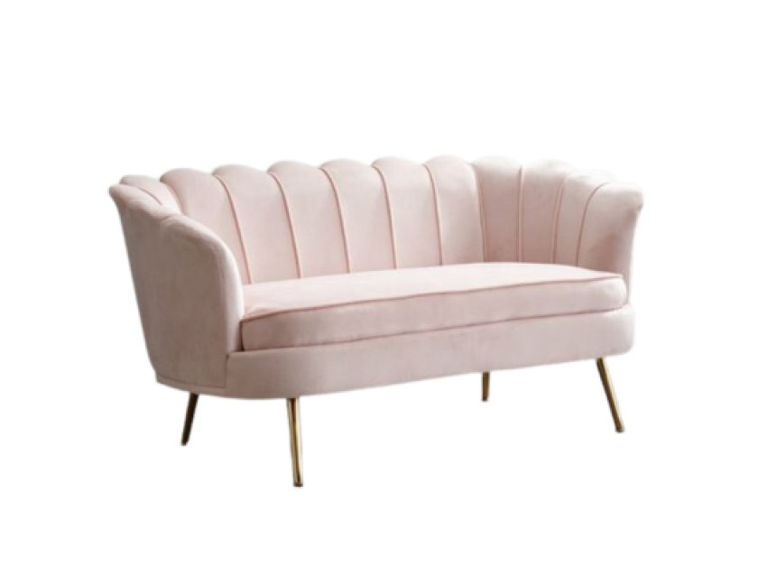 Marianna 2 Seater Velvet Sofa - Pink