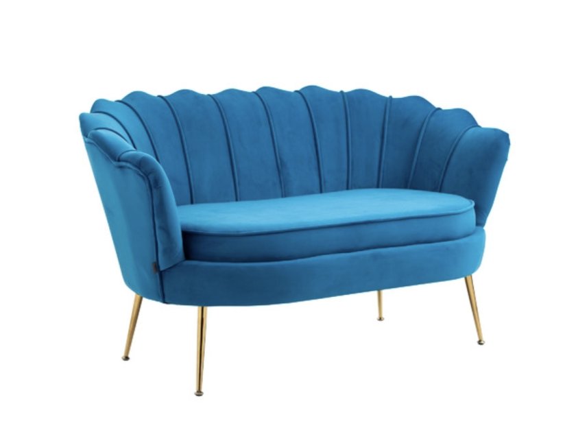 Marianna 2 Seater Velvet Sofa - Blue