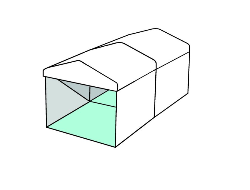 3m White Roof Pavilion - 3m x 3m