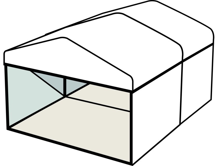 4m White Roof Pavilion - 4m x 3m