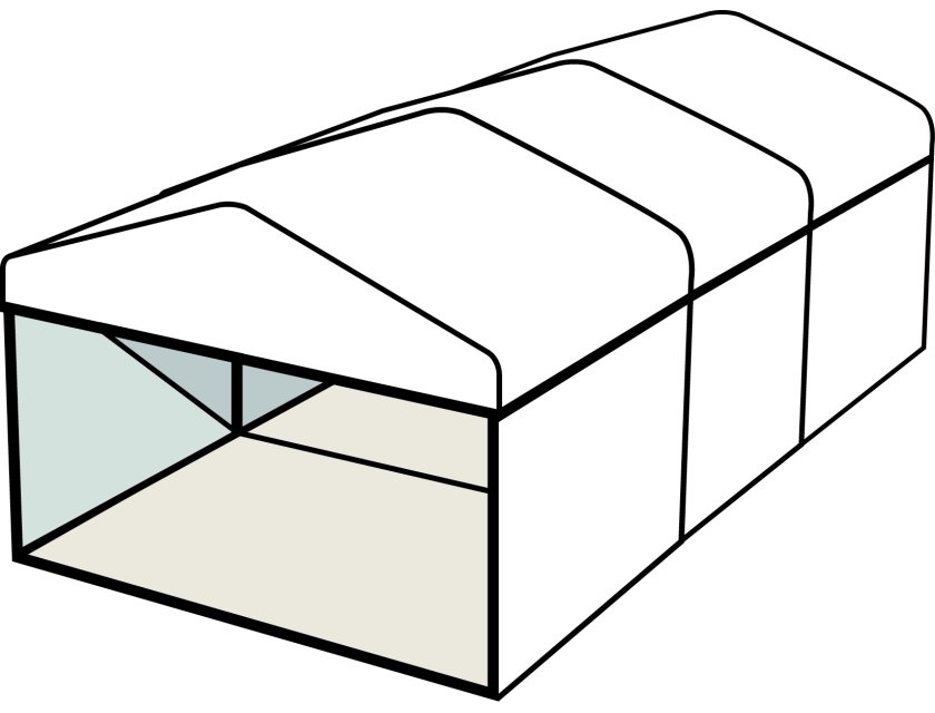 4m White Roof Pavilion - 4m x 3m