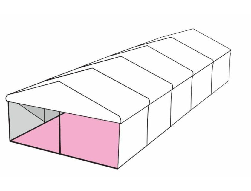 6m White Roof Pavilion - 6m x 3m
