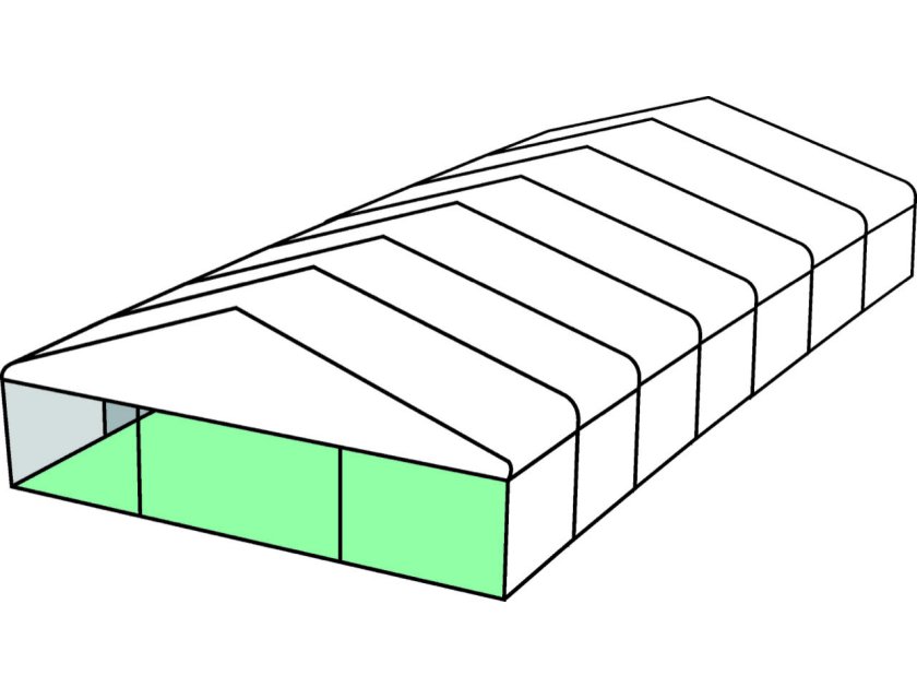 10m White Roof Pavilion - 10m x 3m