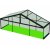 10m Clear Roof - Black Frame Pavilion - 10m x 3m