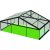 10m Clear Roof - Black Frame Pavilion - 10m x 3m