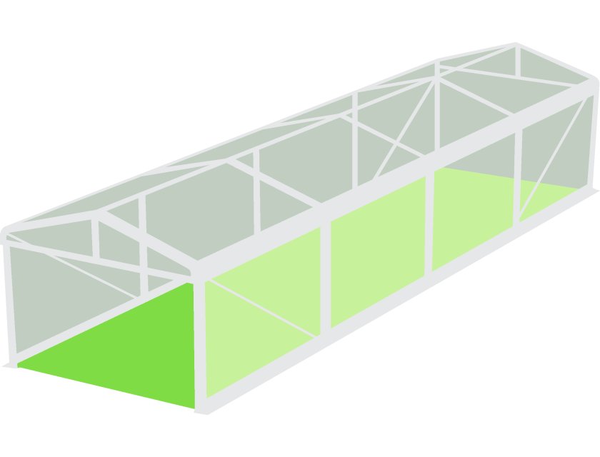 4m Clear Roof Pavilion - 4m x 3m