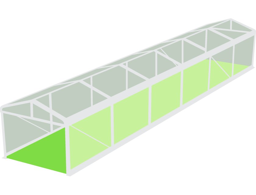 4m Clear Roof Pavilion - 4m x 3m
