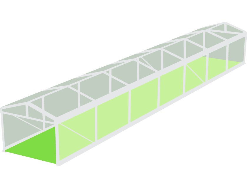 4m Clear Roof Pavilion - 4m x 3m