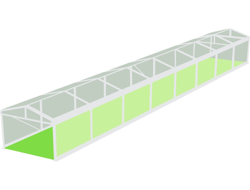 4m Clear Roof Pavilion - 4m x 3m