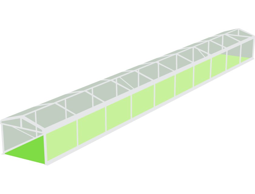 4m Clear Roof Pavilion - 4m x 3m