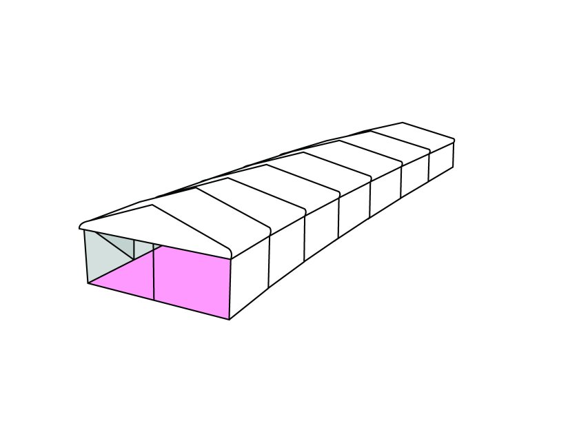 6m White Roof Pavilion - 6m x 3m