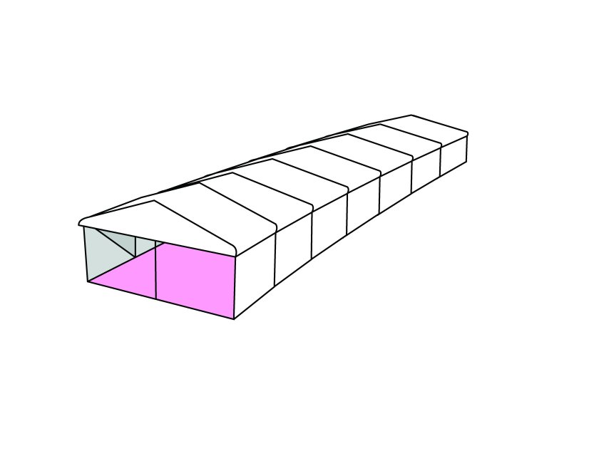 6m White Roof Pavilion - 6m x 3m