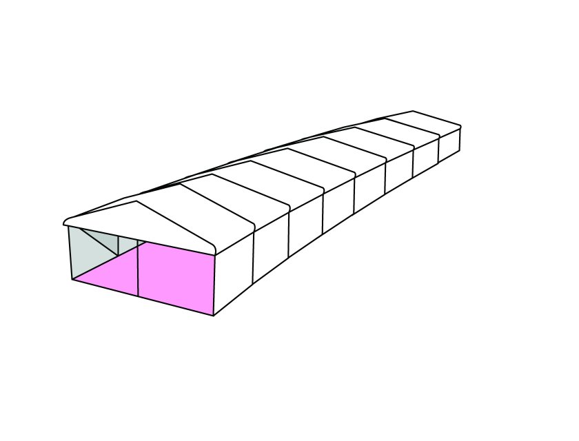 6m White Roof Pavilion - 6m x 3m