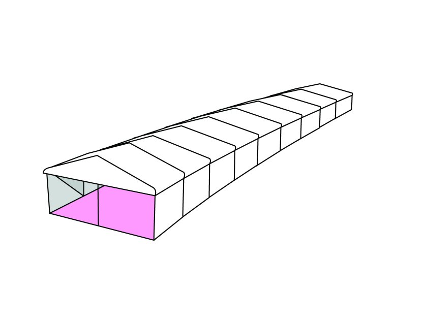 6m White Roof Pavilion - 6m x 3m