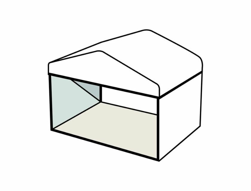 4m White Roof Pavilion - 4m x 3m