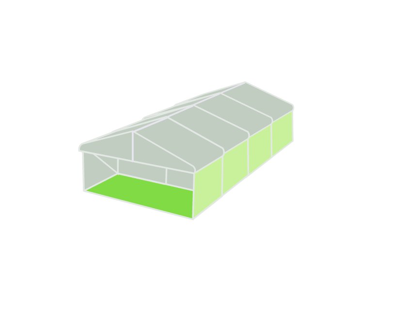 6m Clear Roof Pavilion - 6m x 3m