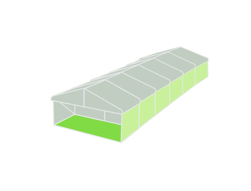 6m Clear Roof Pavilion - 6m x 3m