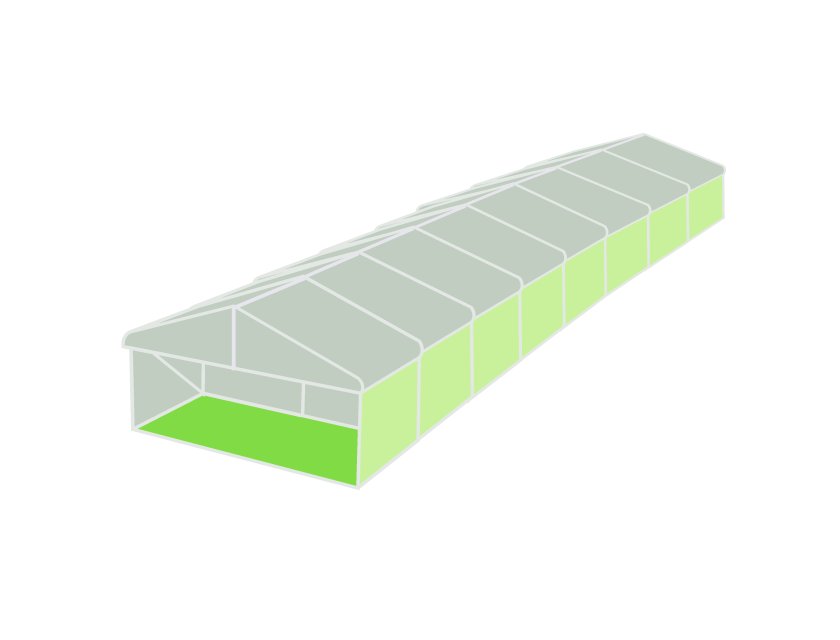 6m Clear Roof Pavilion - 6m x 3m