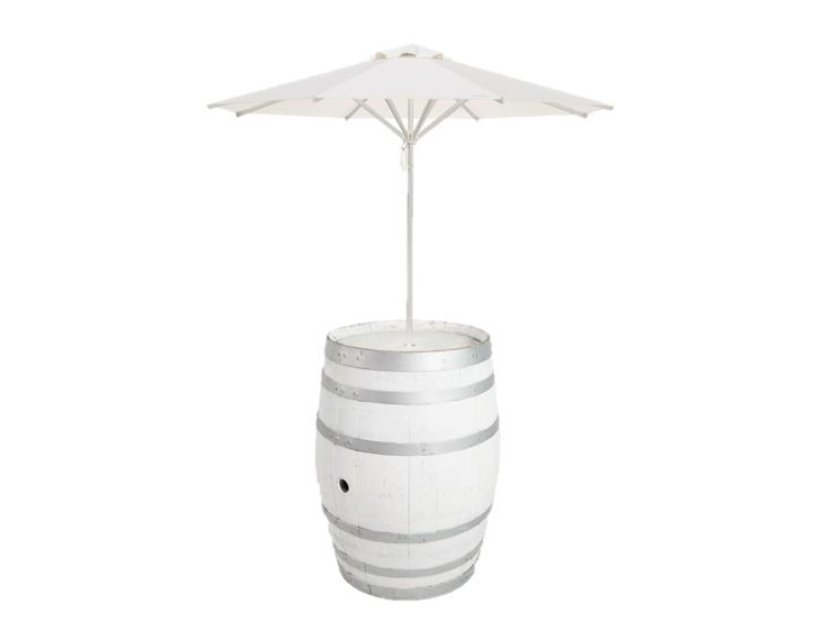 Umbrella in White Wine Barrel -