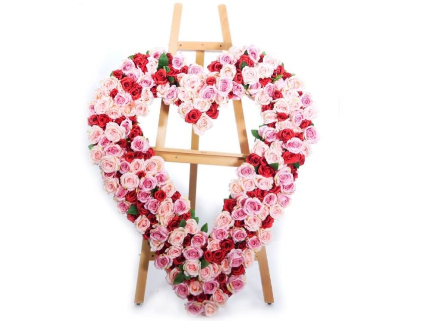 Giant Floral Heart Dark Pink