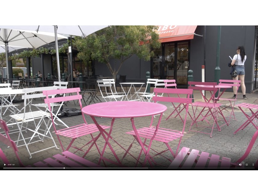 Paris Cafe Table - Pink