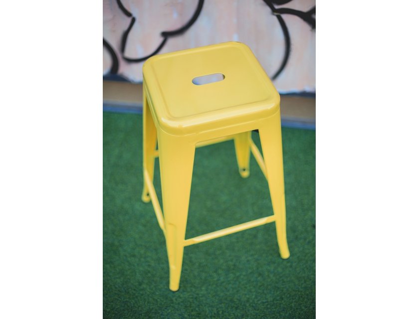 Tolix Stool - Yellow