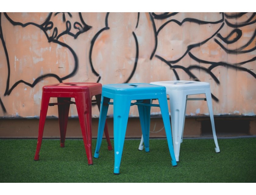 Tolix Rocket Stool - Light Blue