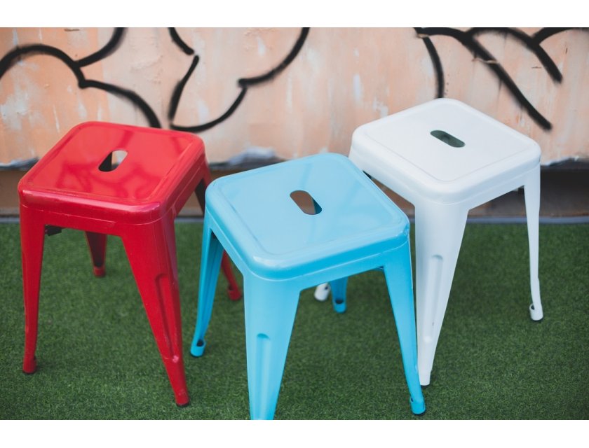 Tolix Rocket Stool - Light Blue