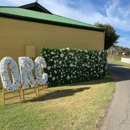 White Ivy Flower Wall Olympic Party Hire Adelaide