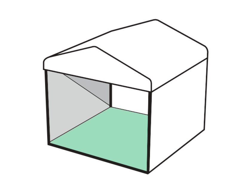 3m White Roof Pavilion - 3m x 3m