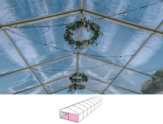 Clear Roof Pavilion - 6m x 21m - -