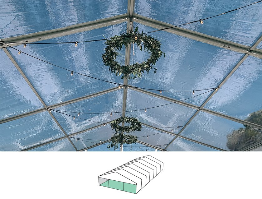 Clear Roof Pavilion - 10m x 21m - -