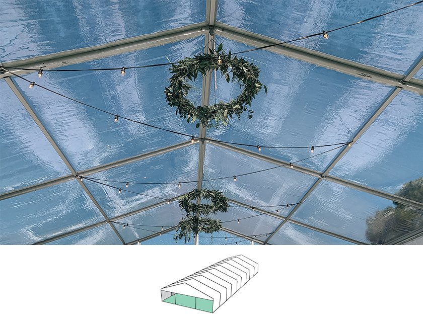 Clear Roof Pavilion - 10m x 27m - -