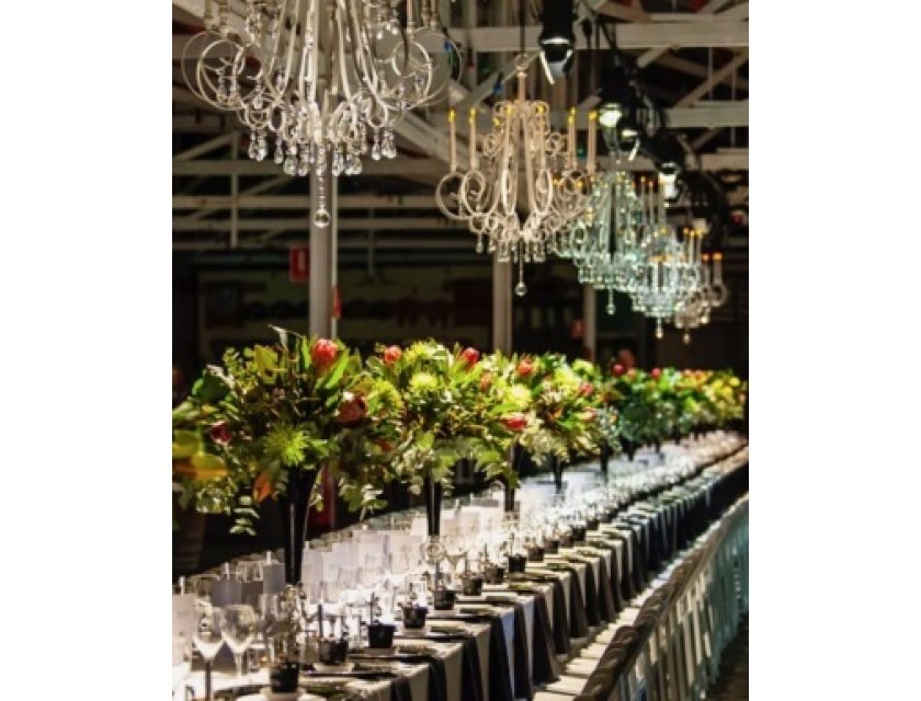 White Chandelier with Crystal drops