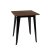 Black Leg Tolix Cafe Table (Natural Top)