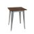 Silver Leg Tolix Cafe Table (Natural Top)