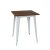 White Leg Tolix Cafe Table (Natural Top)