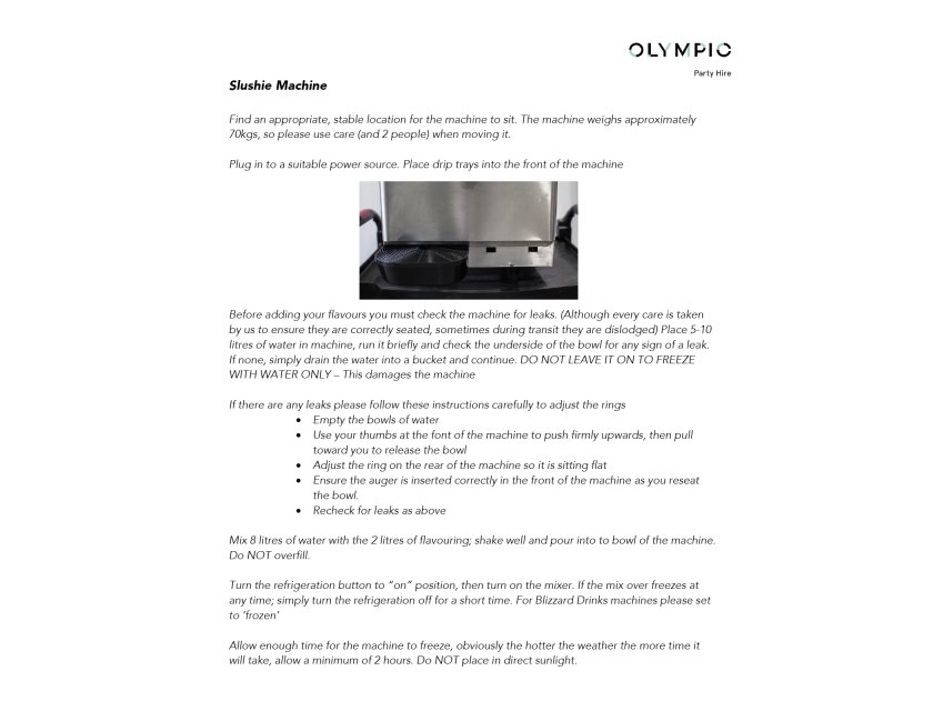 Slushie / Daiquiri Machine