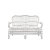 ﻿Rattan 2 Seater Lounge - White