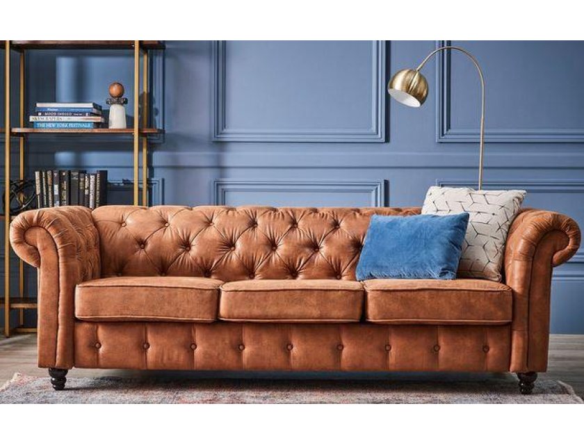 Charlotte 3 Seater Lounge - Tan