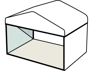4m White Roof Pavilion - 4m x 3m