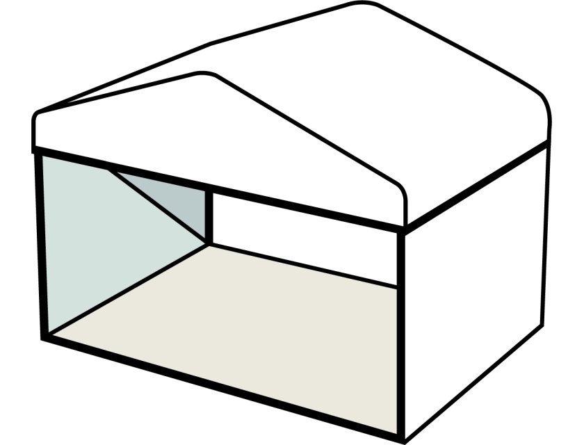 4m White Roof Pavilion - 4m x 3m