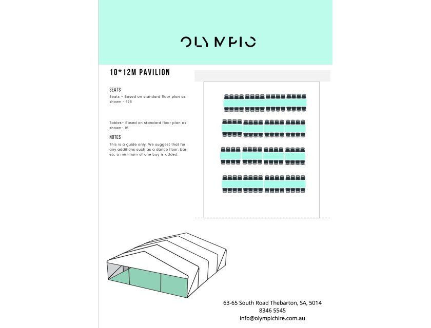 Clear Roof Pavilion - 10m x 12m - -
