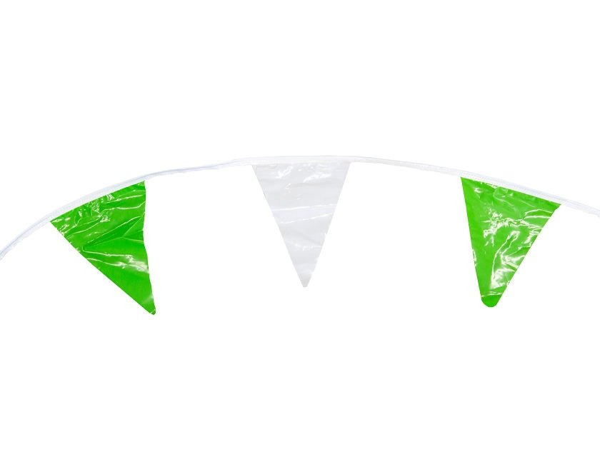 Bunting 50m Green & White