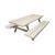 Picnic Table with Umbrella - White