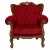 Vintage Lounge Arm Chair - Colonial Red