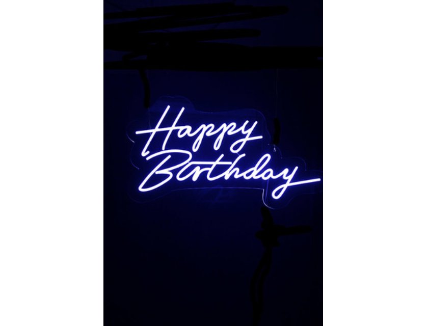 Happy Birthday - Neon Sign - White