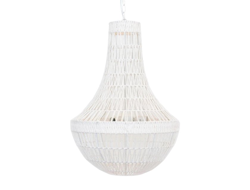 Hanging Pendant - White Rope Chandelier
