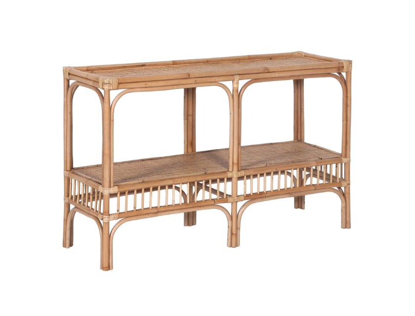 Cane Console Table
