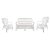 Rattan Lounge Set - White